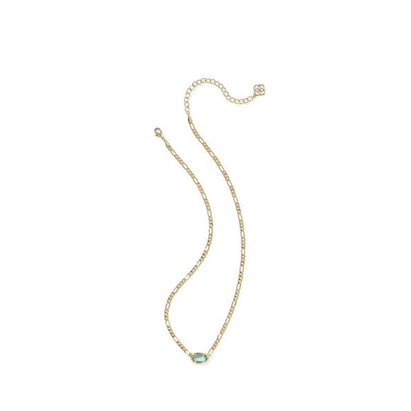 KENDRA SCOTT Jewelry - NEW KENDRA SCOTT women's elisa figaro pendant necklace in gold deep aqua illusio